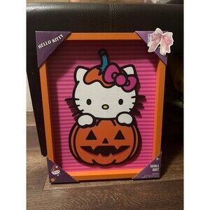 Halloween Hello Kitty Pumpkin Wall Art